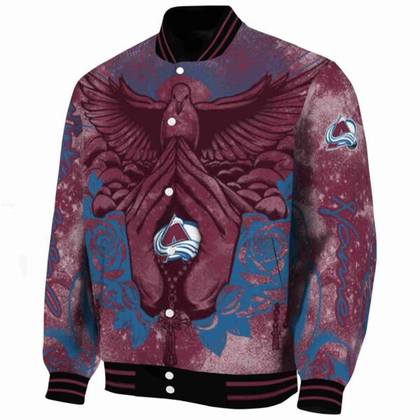 custom colorado avalanche praying hands burgundy jacket best selling