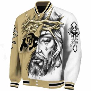 custom colorado buffaloes jesus tears gold white jacket best selling