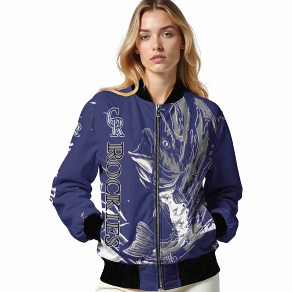 custom colorado rockies fishing passion blue white jacket latest model