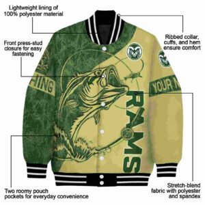custom colorado state rams fishing rod gold jacket new arrival