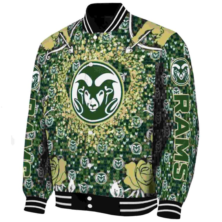 custom colorado state rams heart explosion green jacket best selling