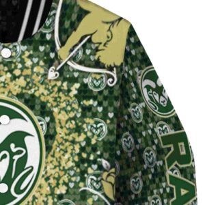 custom colorado state rams heart explosion green jacket premium grade