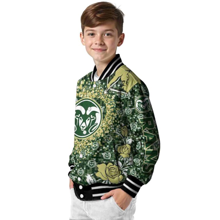 custom colorado state rams heart explosion green jacket trendy
