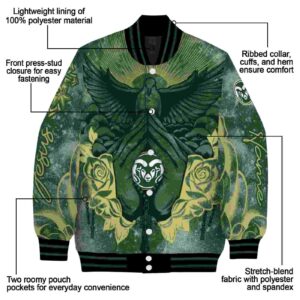 custom colorado state rams praying hands green jacket new arrival