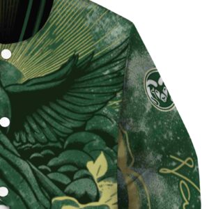 custom colorado state rams praying hands green jacket premium grade