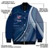 custom columbus blue jackets wave patterns navy blue jacket new arrival