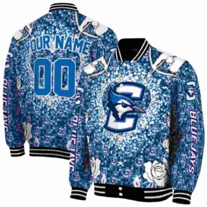 custom creighton bluejays heart explosion blue jacket fashion forward