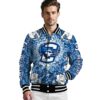 custom creighton bluejays heart explosion blue jacket high quality