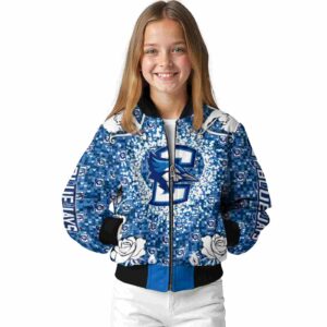 custom creighton bluejays heart explosion blue jacket top rated