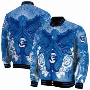 custom creighton bluejays praying hands blue jacket fashion forward