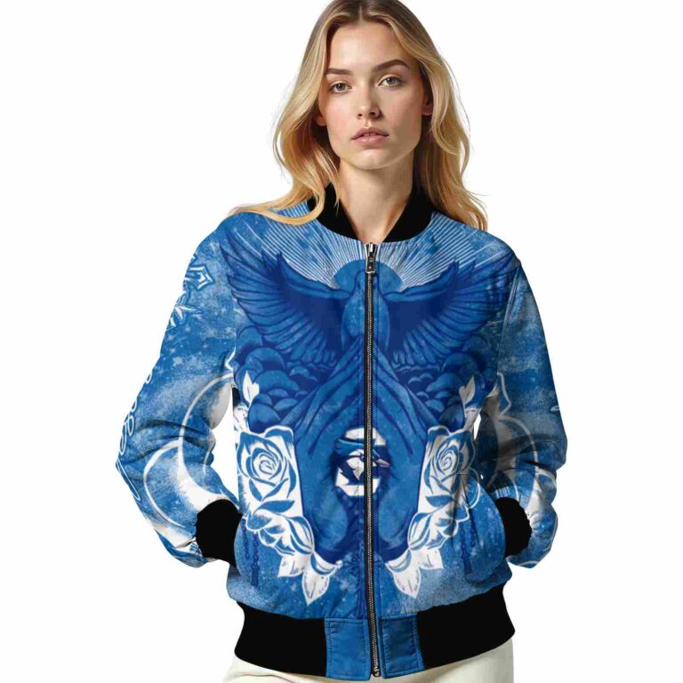 custom creighton bluejays praying hands blue jacket latest model