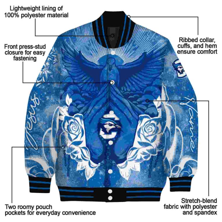 custom creighton bluejays praying hands blue jacket new arrival