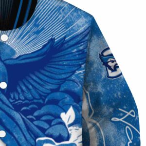 custom creighton bluejays praying hands blue jacket premium grade