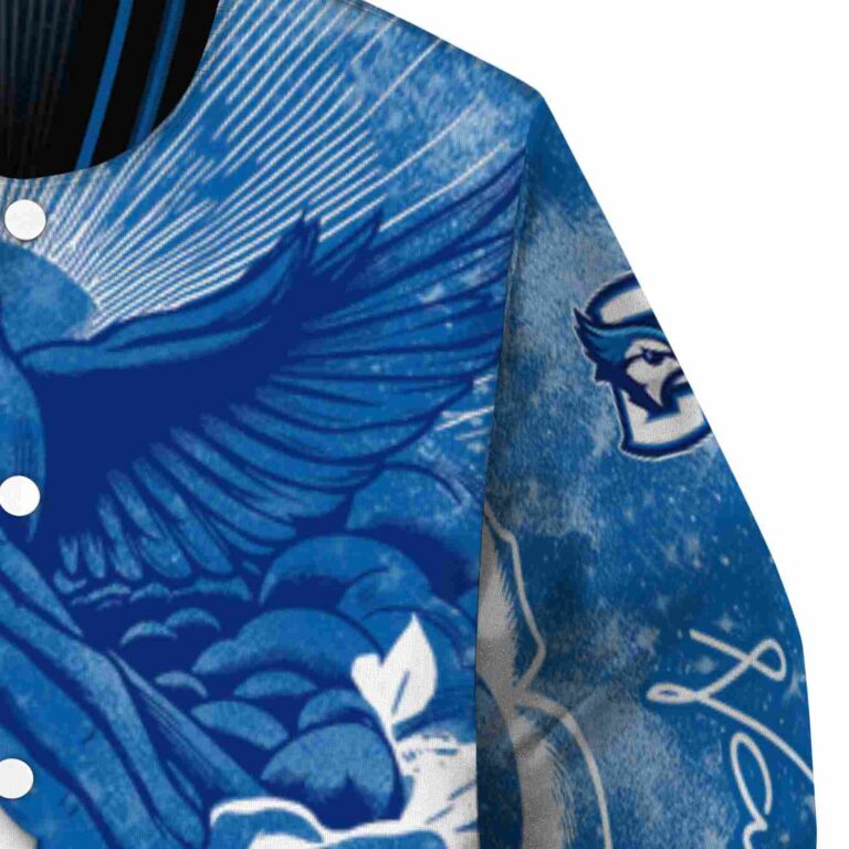 custom creighton bluejays praying hands blue jacket premium grade