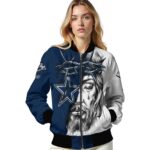 custom dallas cowboys jesus tears blue white jacket best selling