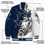 custom dallas cowboys jesus tears blue white jacket best selling