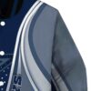 custom dallas cowboys wave patterns blue jacket premium grade