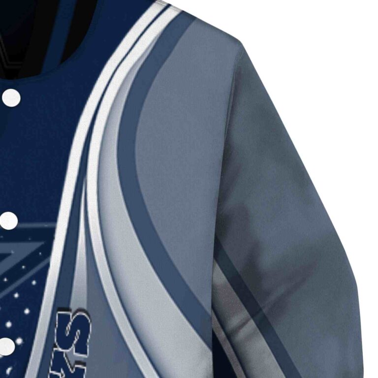 custom dallas cowboys wave patterns blue jacket premium grade