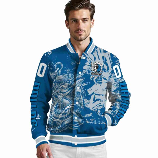 custom dallas mavericks fishing art blue jacket high quality