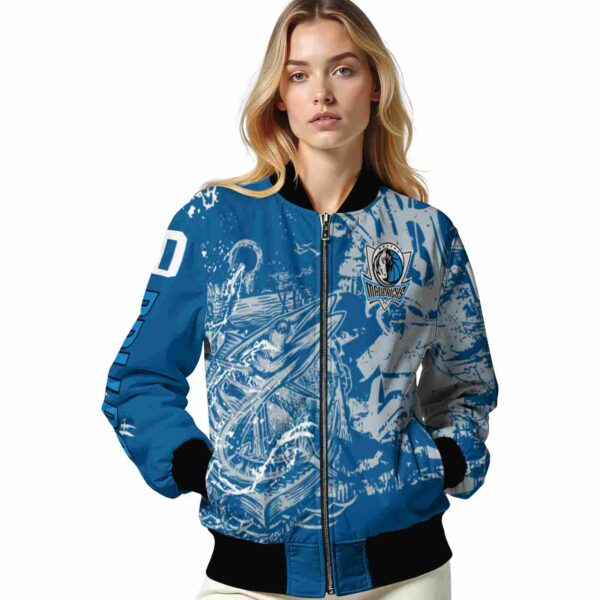 custom dallas mavericks fishing art blue jacket latest model