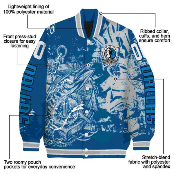 custom dallas mavericks fishing art blue jacket new arrival