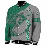 custom dallas stars fishing rod silver jacket best selling