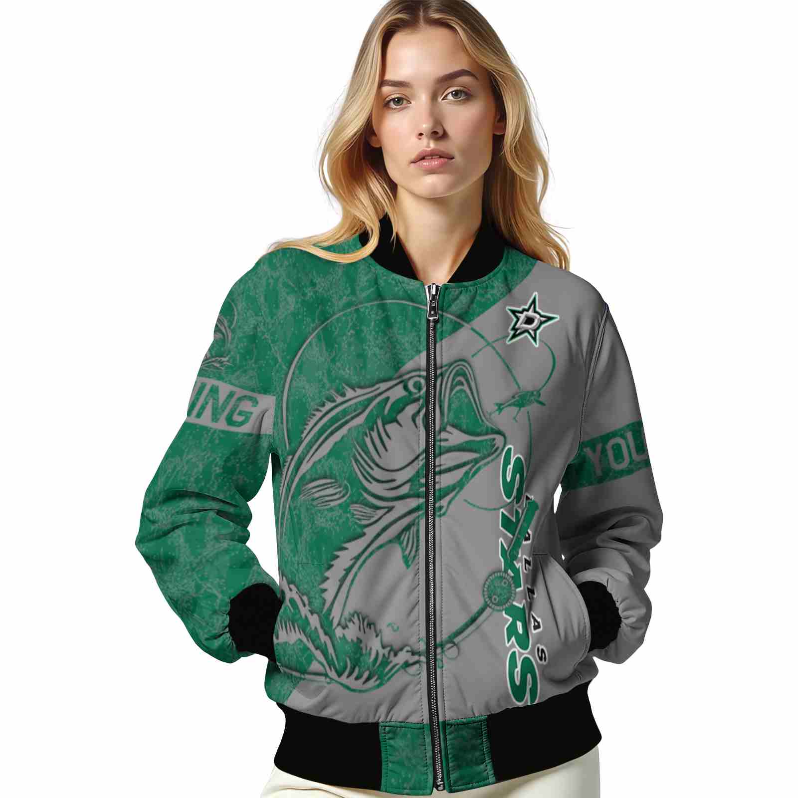 custom dallas stars fishing rod silver jacket latest model custom dallas stars fishing rod silver jacket latest model