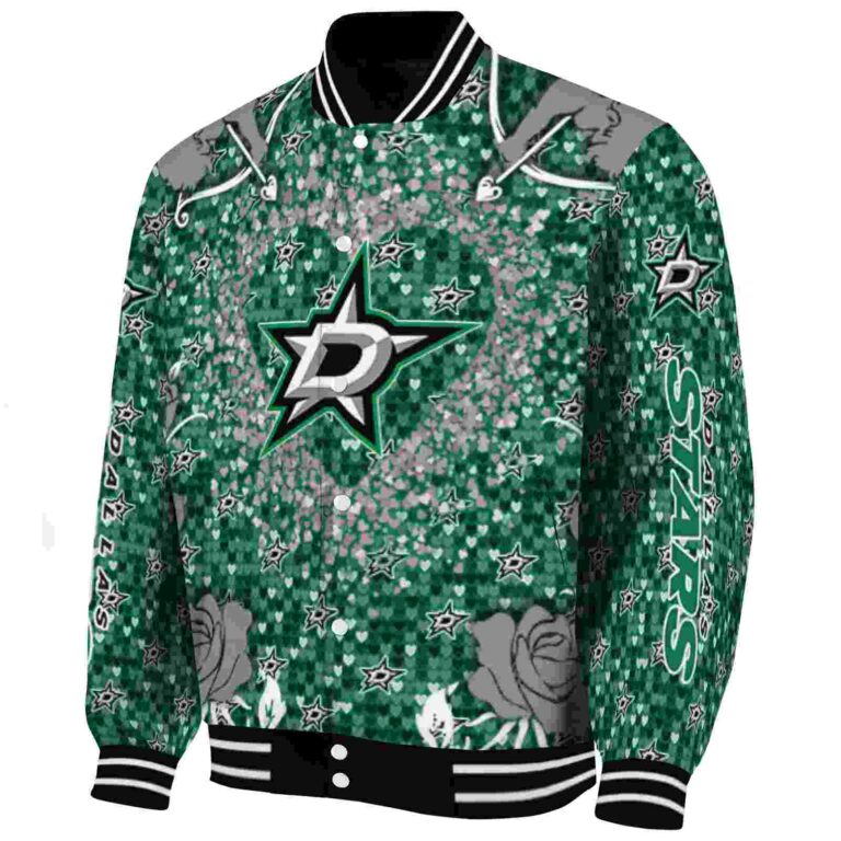 custom dallas stars heart explosion green jacket best selling