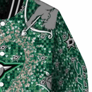 custom dallas stars heart explosion green jacket premium grade