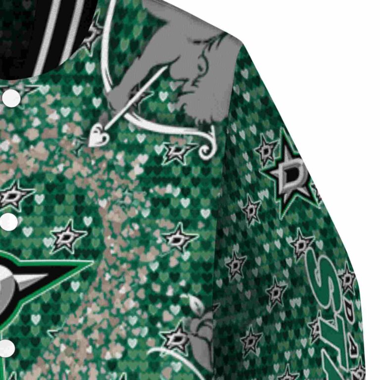 custom dallas stars heart explosion green jacket premium grade