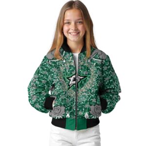 custom dallas stars heart explosion green jacket top rated