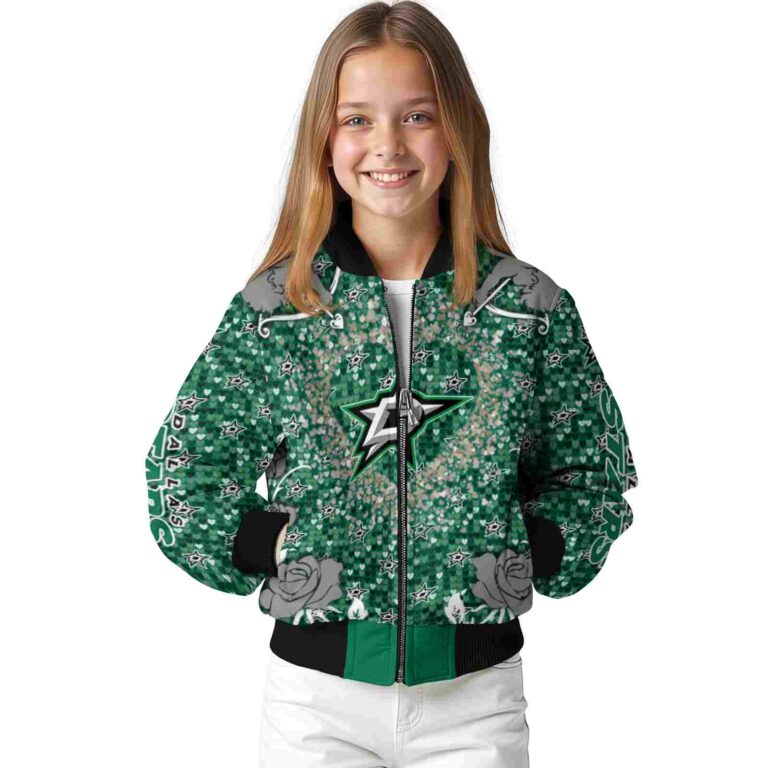 custom dallas stars heart explosion green jacket top rated
