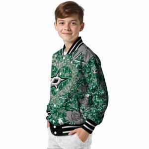 custom dallas stars heart explosion green jacket trendy
