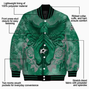 custom dallas stars praying hands green jacket new arrival
