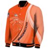 custom denver broncos wave patterns orange jacket best selling
