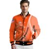 custom denver broncos wave patterns orange jacket high quality