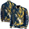 custom denver nuggets fishing passion blue white jacket fashion forward