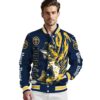 custom denver nuggets fishing passion blue white jacket high quality