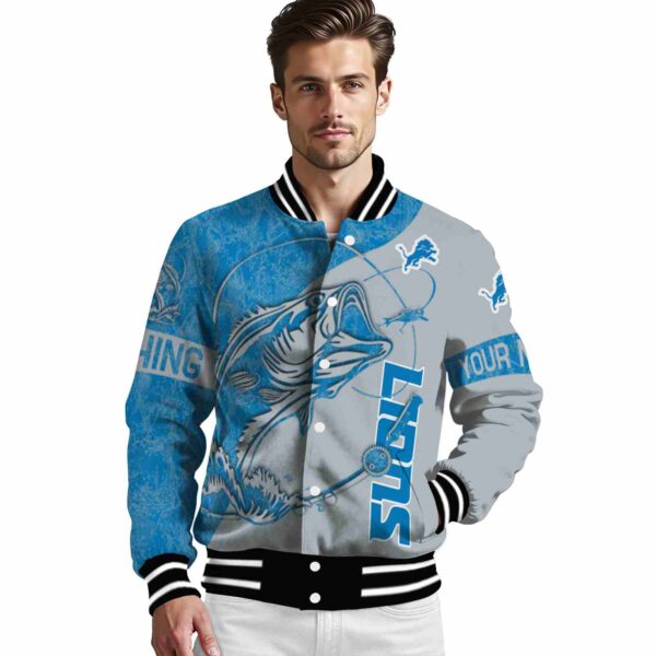 custom detroit lions fishing rod silver jacket high quality
