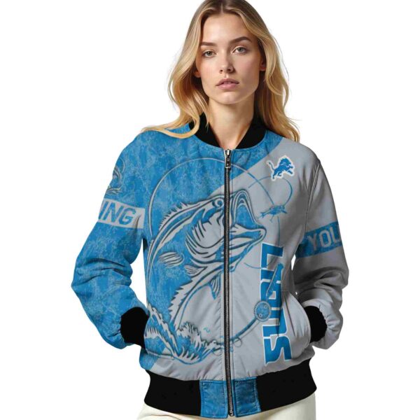 custom detroit lions fishing rod silver jacket latest model