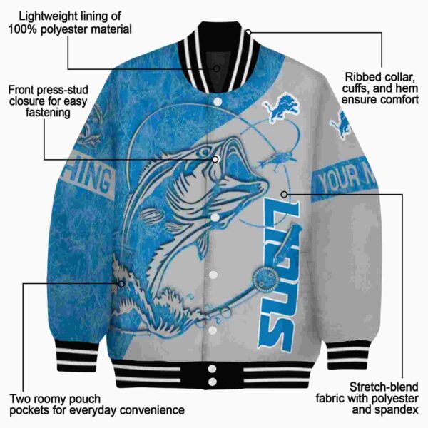 custom detroit lions fishing rod silver jacket new arrival