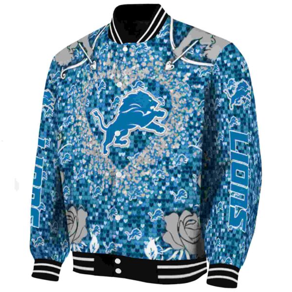 custom detroit lions heart explosion blue jacket best selling
