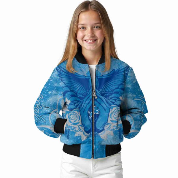 custom detroit lions praying hands blue jacket top rated