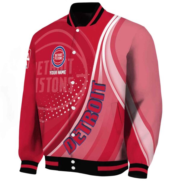 custom detroit pistons wave patterns red jacket best selling