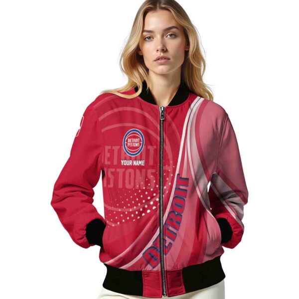 custom detroit pistons wave patterns red jacket latest model