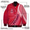 custom detroit pistons wave patterns red jacket new arrival