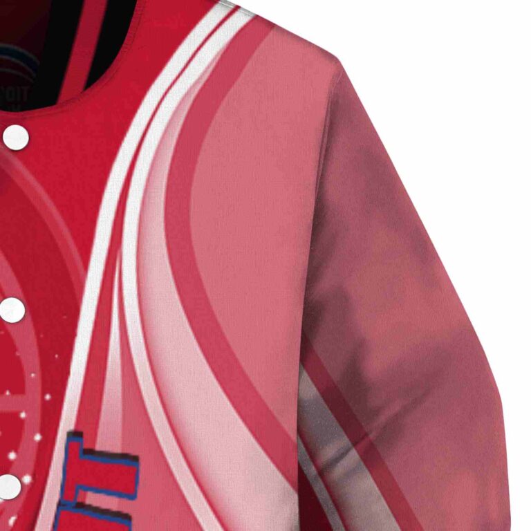 custom detroit pistons wave patterns red jacket premium grade