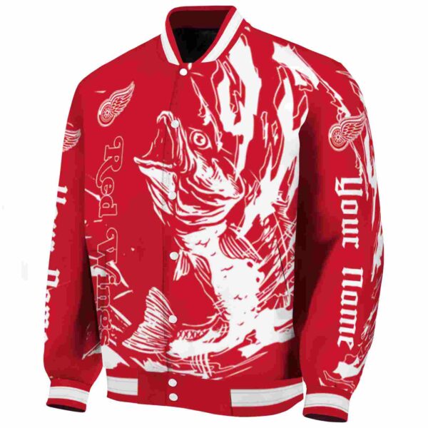 custom detroit red wings fishing passion red white jacket best selling