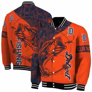 custom detroit tigers fishing rod orange jacket fashion forward