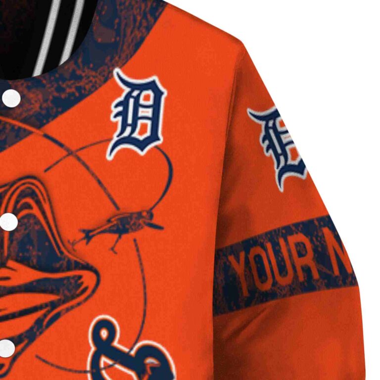 custom detroit tigers fishing rod orange jacket premium grade